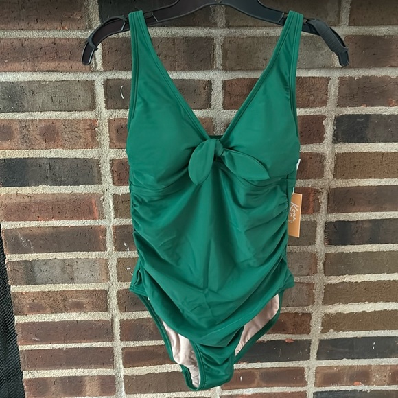 Women’s Kona Sol One Piece Swimsuit, Size Medium (8-10), Green, High Coverage - Picture 1 of 9